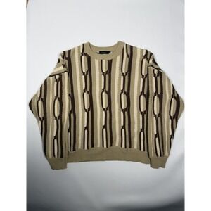 Vintage 90s RageBlue Men's 3D Knit Sweater Pullover Size Medium